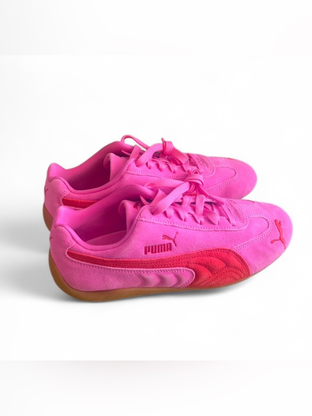 PUMA Speedcat Rose Pink Suede & Leather Lace Up Sneaker